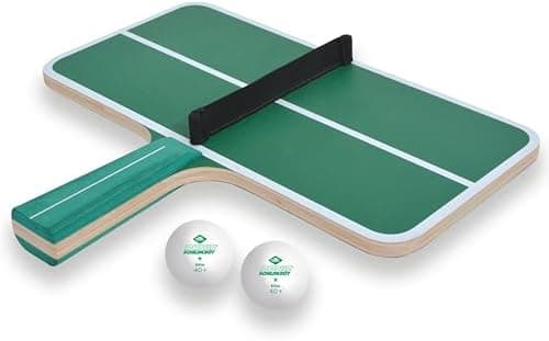 Schildkröt Ping Pong Challenge Tischtennis-Set: 1 Schläger im Form von kleinen Tischtennisplatten, inklusive Netzgarnitu