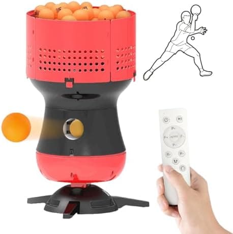 Tischtennistrainer-Roboter 90-Ball-Reserve - Aufgeschlagengeschwindigkeit/Frequenz einstellbar - ideal für Fitnessstudio