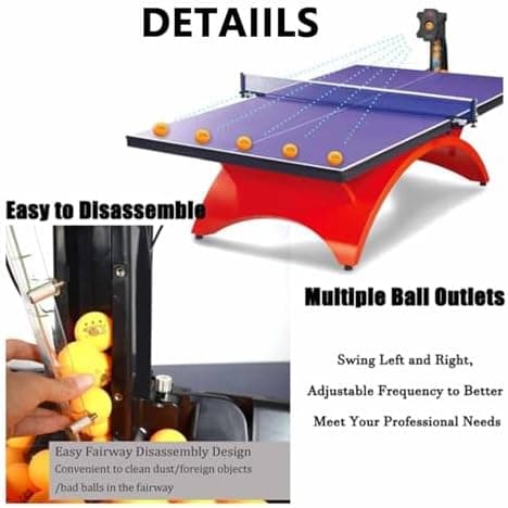 Automatische Tischtennis Ballmaschine für Profis mit 9 Spineinstellungen und Recycling-Netzen
| Pro Tischtennis Trainin