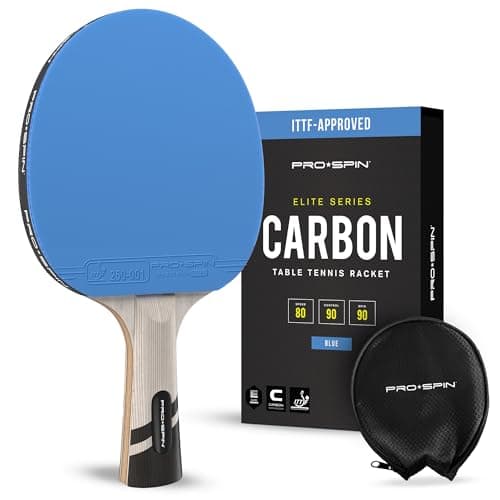 PRO-SPIN Tischtennisschläger - Premium Carbon Profischläger mit Überlegener Präzision und Spin, Profi-Obergummi, 2,0mm S