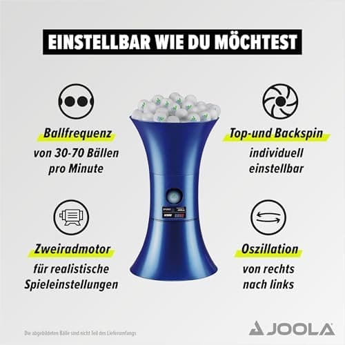 JOOLA V300 Tischtennis-Roboter - Trainer für Tischtennisfans und Fortgeschrittene - 40+ mm Tischtennisbälle

JOOLA V200