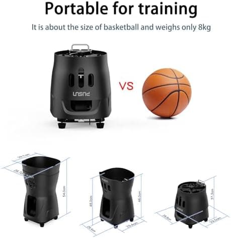 PT-Mini Pro Tennisballmaschine - professioneller automatischer Ballwerfer für Erwachsene mit Smart-App-Steuerung und Bat