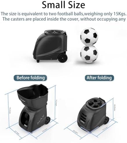 PT-MAXC Advanced Tennis Ball Launcher - Hohe Präzision, eingeBAgelbare Geschwindigkeit und Spinning. Ideal für Solo-Übun