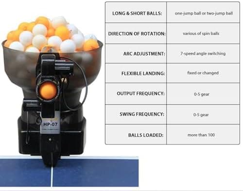 Tischtennis-Roboter-Ping-Pong-Maschine mit 100-Ball-Versorgung und 36-Arten-Regler für Fortgeschrittene