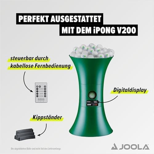 JOOLA V300 Tischtennis-Roboter - Ideal für fortgeschrittene Tischtennisspieler
| JOOLA V200 Tischtennis Ballmaschine -