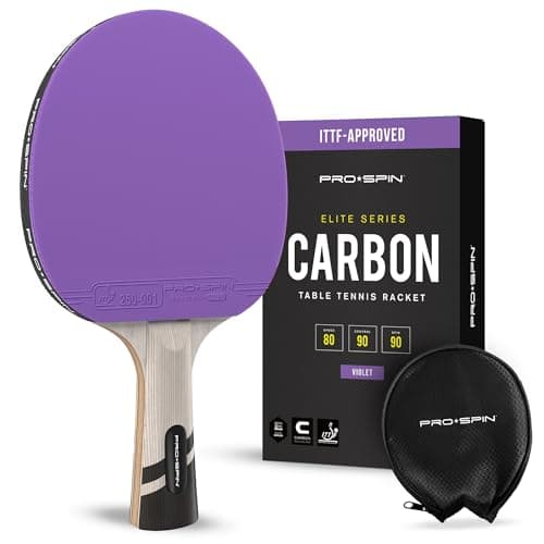 PRO-SPIN Tischtennisschläger - Premium Carbon Profischläger mit Überlegener Präzision und Spin, Profi-Obergummi, 2,0mm S