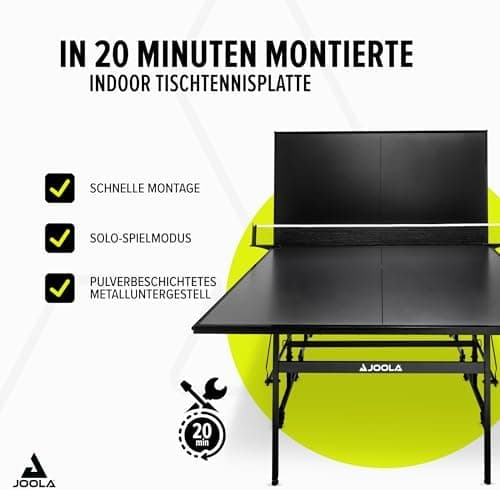 JOOLA Klappbare Tischtennisplatte Inside 13 - Schneller Aufbau inklusive Netz, ideal für Familie, 274 x 152,5 x 76 cm -