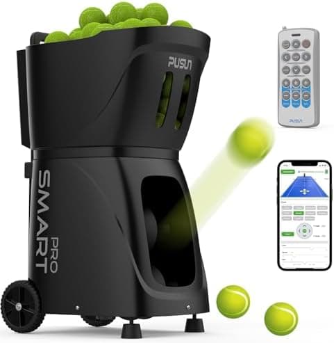 Tennis Ball Machine Padel AI Drill 115+Ball Kapazität Dreifach-Steuerung Proportable