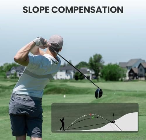 MiLESEEY Wiederaufladbarer Golf Entfernungsmesser mit Slope On/Off Schalter, ±0,5M Genauigkeit für Golfspieler, Magnetis