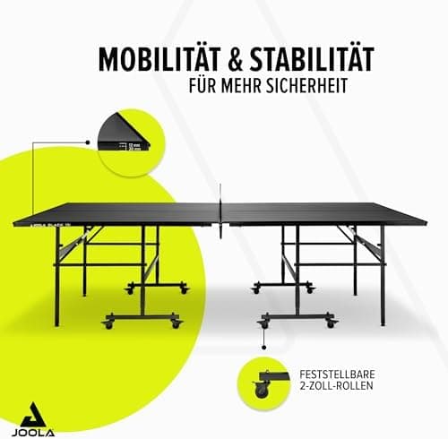 JOOLA Klappbare Tischtennisplatte Inside 13 - Schneller Aufbau inklusive Netz, ideal für Familie, 274 x 152,5 x 76 cm -