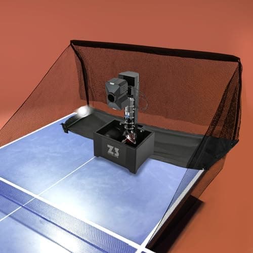 Profi Tischtennis-Trainer-Robot-Maschine für Fortgeschrittene Spieler mit Automatikwurf-Funktionsballwerfer, 40 cm x 60
