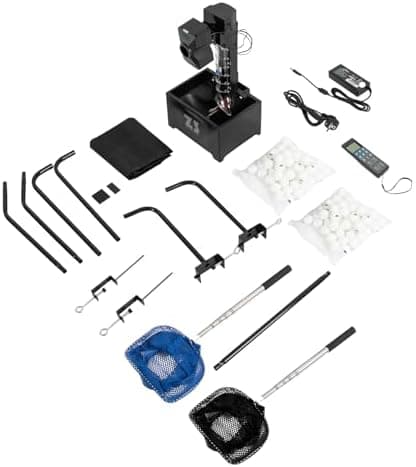 Tischtennistrainer mit Netz 36W Automatisch 100 Bälle/100 Min Fernsteuerung Perfect für Profis & Amateure Ballwurfrate 3