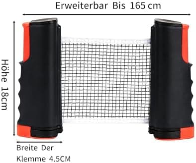 Tischtennisnetz Ausziehbares Anti Slip Klemmen Outdoor & Indoor Maximale Länge 170 cm
Tischtennisnetz Ausziehbares für J