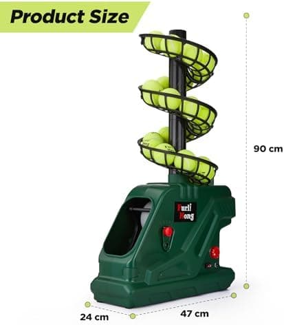 Furlihong 3819BH Tennisballmaschine - Einstellbarer Wurf angle und Geschwindigkeitsinterval, Stufenlose Geschwindigkeits