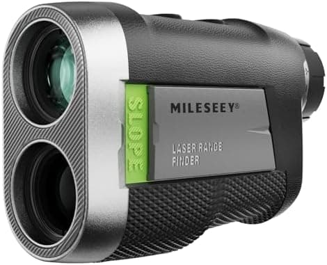 MiLESEEY Wiederaufladbarer Golf Entfernungsmesser mit Slope On/Off Schalter, ±0,5M Genauigkeit für Golfspieler, Magnetis