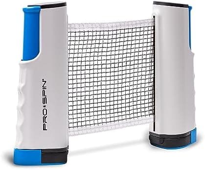 PRO-SPIN Tischtennisnetz - Ausziehbares Tragbares Tischtennisnetz Für Alle Alter (verstellbare Länge) – Ideal für Outdoo