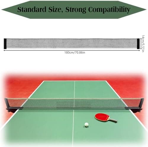 Neerow Tischtennisnetz Polyester - Tragbares Netz 180 * 14 cm für Jeden Tisch und Outdoor Nutzung