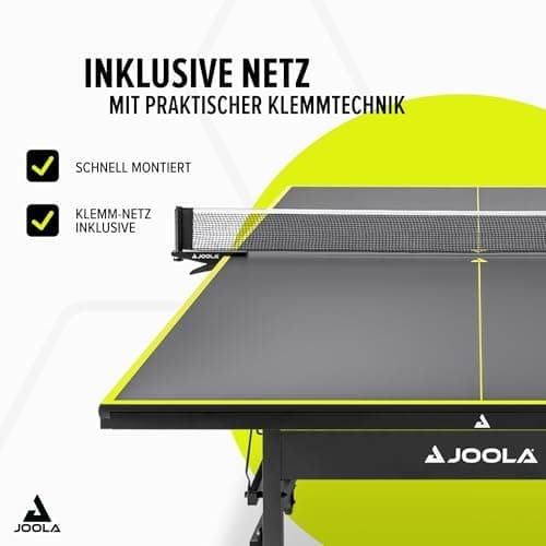 JOOLA Tischtennisplatte Inside - Ideal für Familie und Freunde, robust und Platzsparend - schneller Aufbau inklusive Net