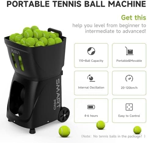 Tennis Ball Machine Padel AI Drill 115+Ball Kapazität Dreifach-Steuerung Proportable