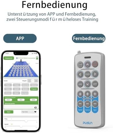 PT-9001Pro Tennisballmaschine - Mobile Ballwerfer mit APP-Steuerung & Variable Geschwindigkeit für Profis