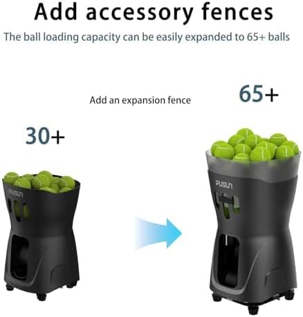 PT-Mini Pro Tennisballmaschine - professioneller automatischer Ballwerfer für Erwachsene mit Smart-App-Steuerung und Bat