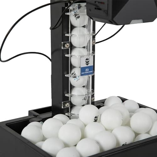 Tischtennistrainer mit Netz 36W Automatisch 100 Bälle/100 Min Fernsteuerung Perfect für Profis & Amateure Ballwurfrate 3