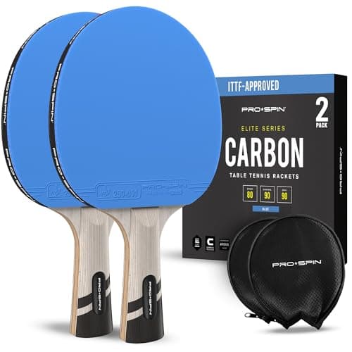 PRO-SPIN Tischtennisschläger - Premium Carbon Profischläger mit Überlegener Präzision und Spin, Profi-Obergummi, 2,0mm S