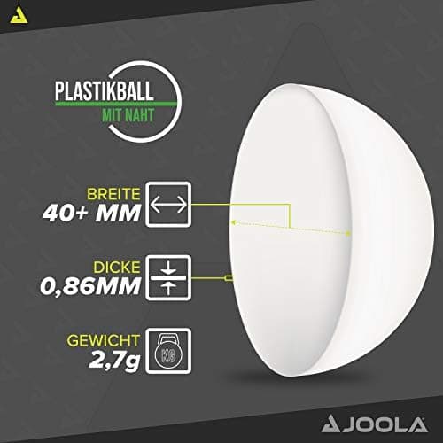JOOLA - Auffangnetz für Ballmaschine & Tischtennisbälle Training - Weiss 40+ 120er Karton