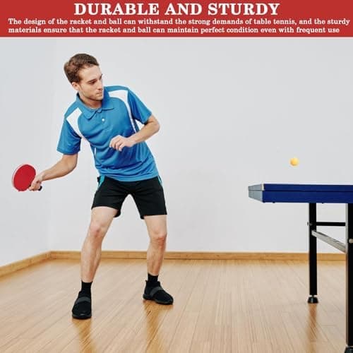 Profi Tischtennisschläger Set: 2 Schläger + Einziehbares Netz + 6 Bälle + Tragetasche + Ballbox | Tischtennis Set für Er