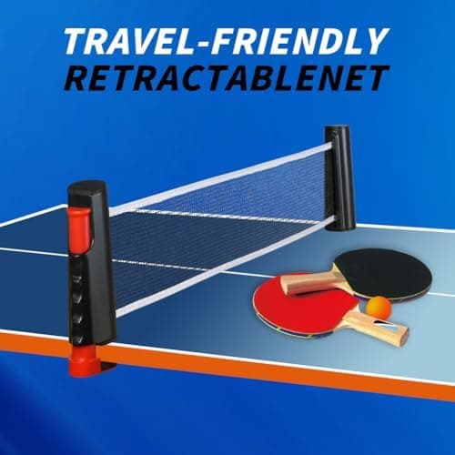 Flintronic Ausziehbares Tragbares Tischtennisnetz für Every Table, Ersatznetz für Outdoor & Indoor, Maximale Länge 170 c