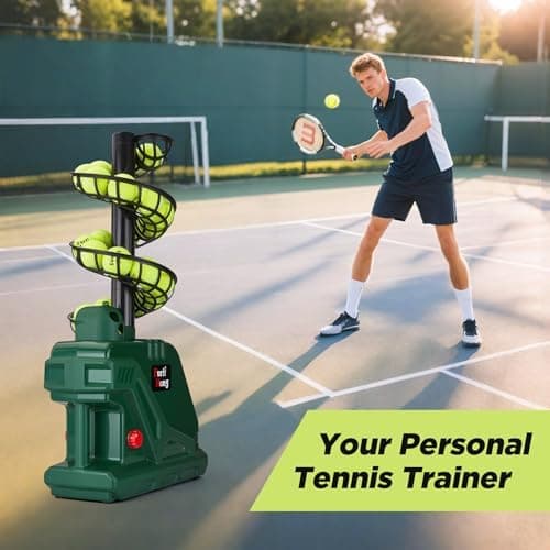 Furlihong 3819BH Tennisballmaschine - Einstellbarer Wurf angle und Geschwindigkeitsinterval, Stufenlose Geschwindigkeits