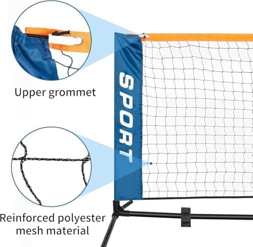 AKOZLIN Tennisnetz 10ft(3 M) - Leichtes Tragbares Tennistrainernetz für Kinder - Einfaches Aufstellen und multifunktiona