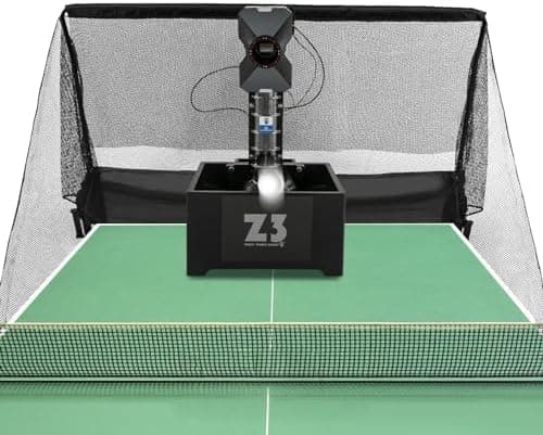 Tischtennis Roboter mit Fernbedienung 10 Trainingsmodi Geschwindigkeitsregulierung (4-40m/s) & 100 Bälle für Studio und