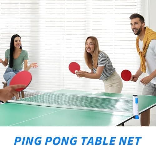 Flintronic Ausziehbares Tragbares Tischtennisnetz für Outdoor und Indoor, ideal für alle Tische, Maximale Länge 170 cm