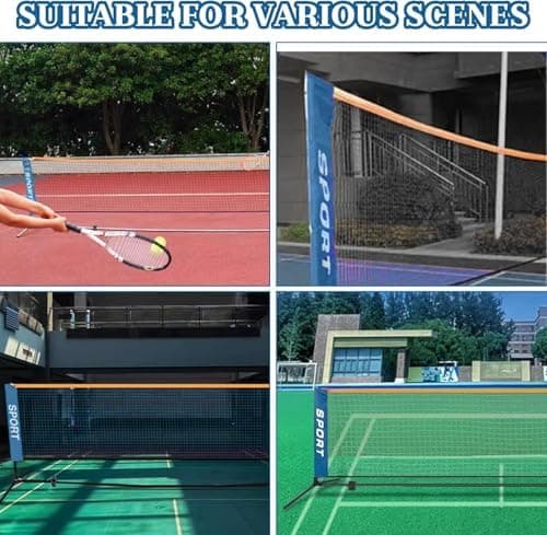AKOZLIN Tennisnetz 10ft(3 M) - Leichtes Tragbares Tennistrainernetz für Kinder - Einfaches Aufstellen und multifunktiona