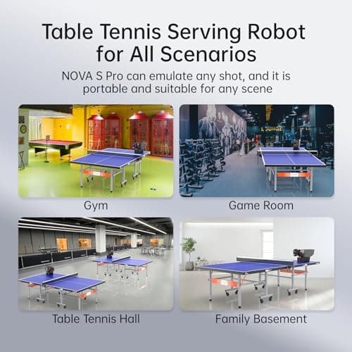 PongBot Tischtennisroboter - Steuerung per Remote und APP, 264 Übungsbohrer, anpassbares Schleudern und Ballgeschwindigk