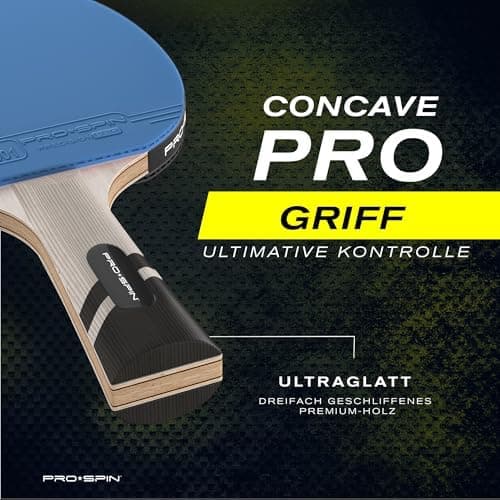 PRO-SPIN Tischtennisschläger - Premium Carbon Profischläger mit Überlegener Präzision und Spin, Profi-Obergummi, 2,0mm S