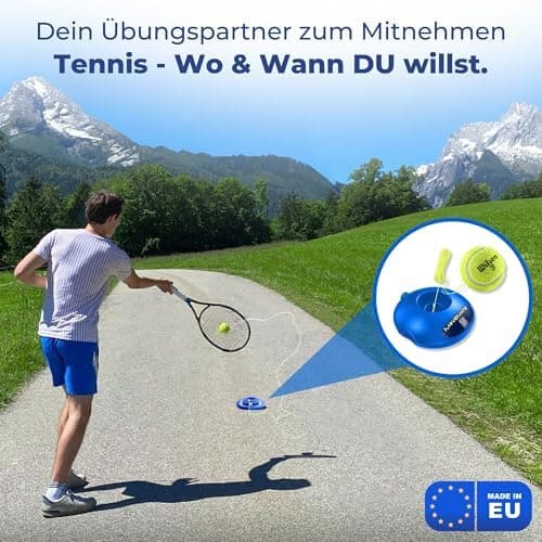 MOVEMATE Wilson® Tennisball Trainer Set | Innovativ für Kinder & Erwachsene außer Haus | Kostenlose Übungsvideos inklusi