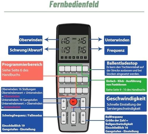 Tischtennis Roboter mit Netz + Automatische Ballmaschine + Ping Pong Roboton Tischtennis-Trainer für Trainingsbewerber C