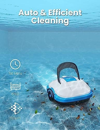 WYBOT Kabellos Poolroboter für Flachbodenpools bis 50m² - Automatischer Saugantrieb &Dual-Antriebsmotoren
| WYBOT Akku-