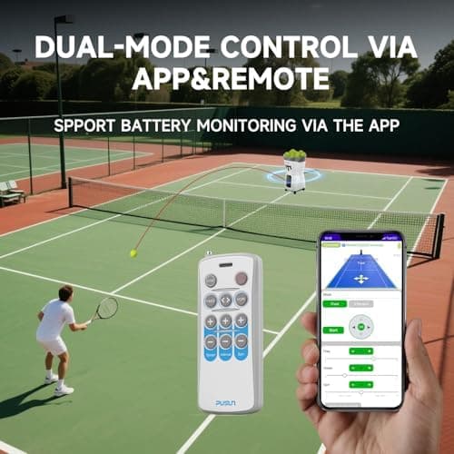PT-Mini-Tennisballmaschine, tragbar, geeignet für Anfänger und Fortgeschrittene, perfekt für Haus- und Gärtensport, inte