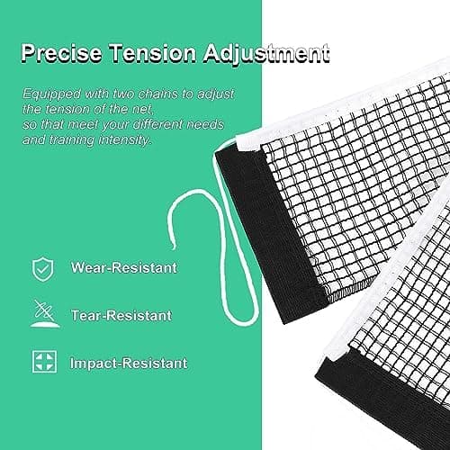 Sourcing Map Schwarz 1,75 Meter Langes Tischtennisnetz für alle Tische, robustes Nylon-Ersatznetz, tragbares Ping Pong N