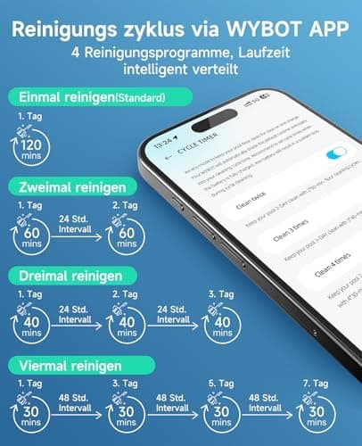 WYBOT C1 Poolroboter - Akkubetrieb, 150 Min. Kabellos, Intelligente Routenplanung für Poolreinigung