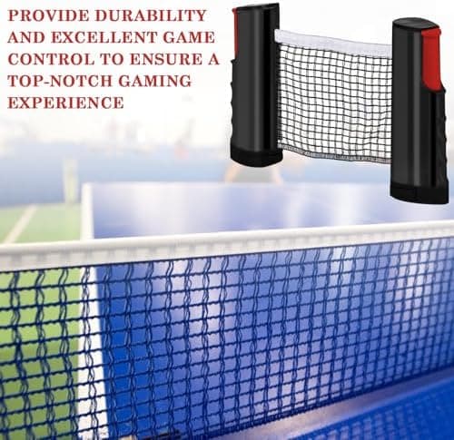Profi Tischtennisschläger Set: 2 Schläger + Einziehbares Netz + 6 Bälle + Tragetasche + Ballbox | Tischtennis Set für Er