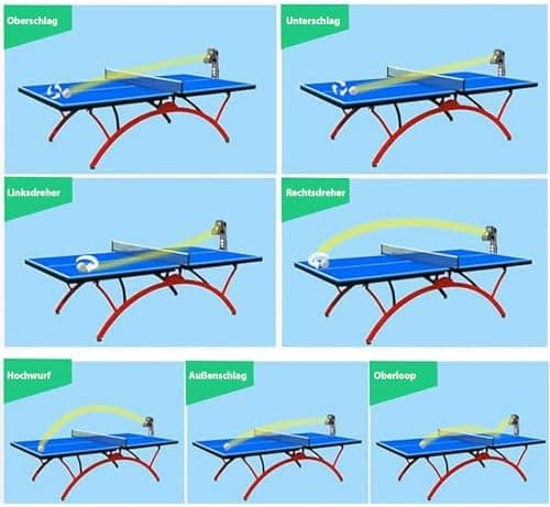 Tischtennis Roboter mit Netz + Automatische Ballmaschine + Ping Pong Roboton Tischtennis-Trainer für Trainingsbewerber C