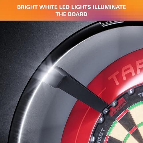 TARGET Darts Omni Dartboard mit Punktezählkamera und LED-Beleuchtung | Ideal für Dartsfans in deraison | Dartscheibe mit