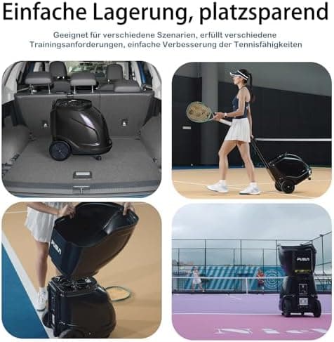 PT-9001Pro Tennisballmaschine - Mobile Ballwerfer mit APP-Steuerung & Variable Geschwindigkeit für Profis