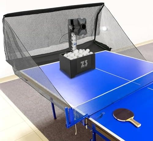Automatical Tischtennismaschine mit Fernbedienung & 100 Bällen & Netz für Fortschrittliche Spieler im Zuhause
| Tischte
