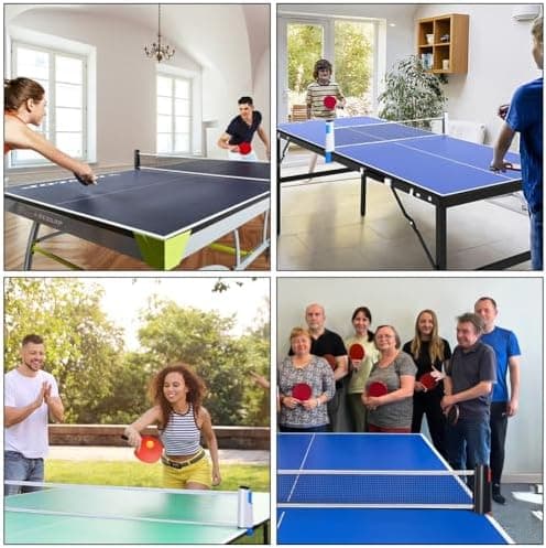 Flintronic Ausziehbares Tragbares Tischtennisnetz für Outdoor und Indoor, ideal für alle Tische, Maximale Länge 170 cm