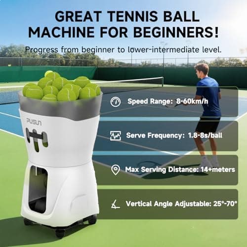 PT-Mini-Tennisballmaschine, tragbar, geeignet für Anfänger und Fortgeschrittene, perfekt für Haus- und Gärtensport, inte